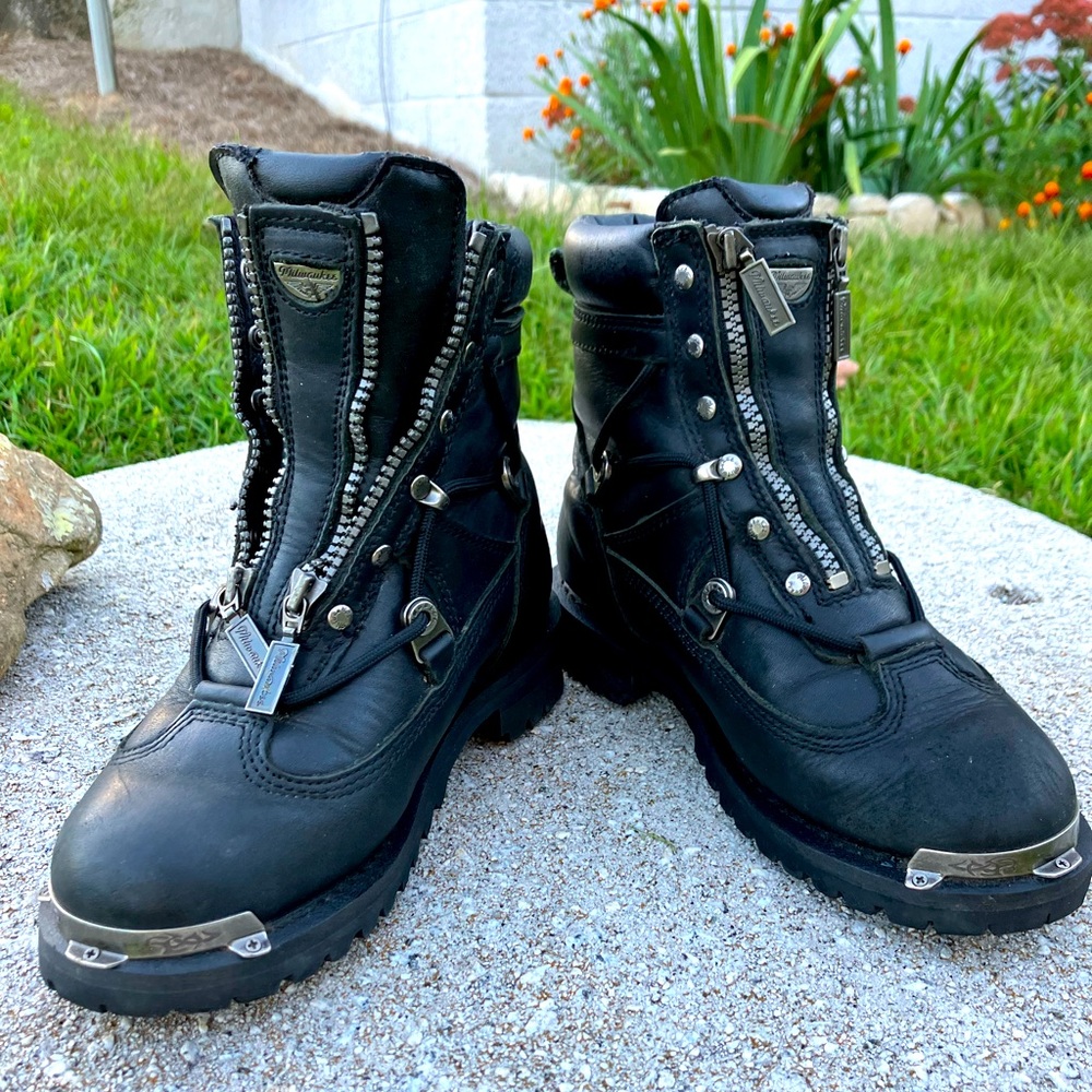 Gently used Milwaukee motorcycle boots